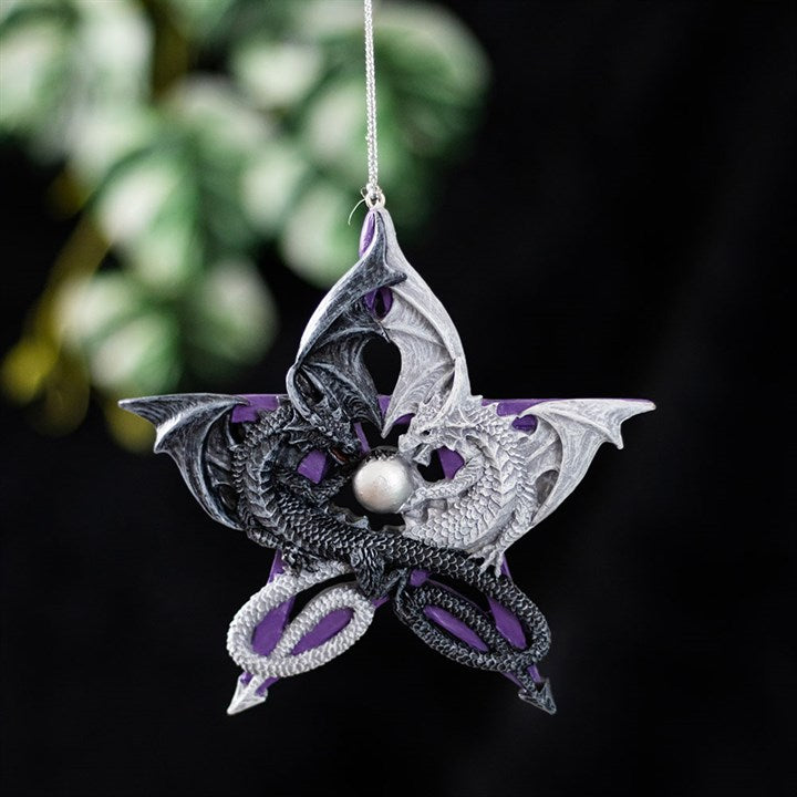 Pentagram Dragon Hanging Ornament Anne Stokes