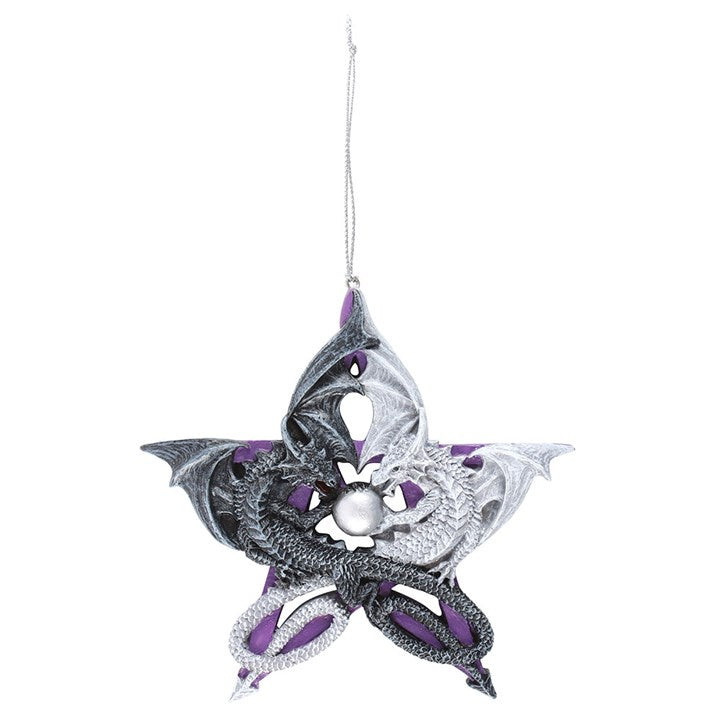 Pentagram Dragon Hanging Ornament Anne Stokes