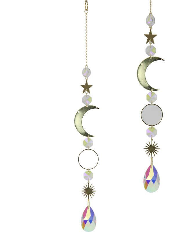 Sun & Moon Hanging Crystal