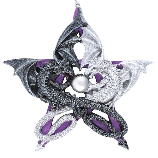 Pentagram Dragon Hanging Ornament Anne Stokes